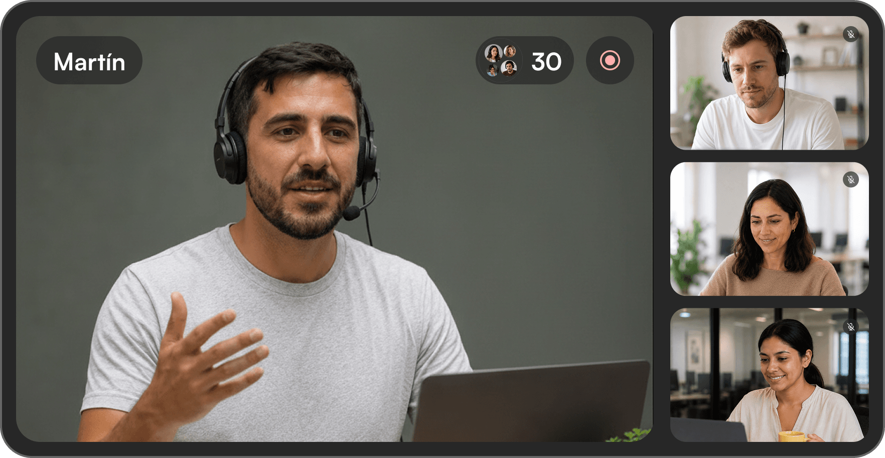 Sesión en vivo del workshop con Martín y participantes
